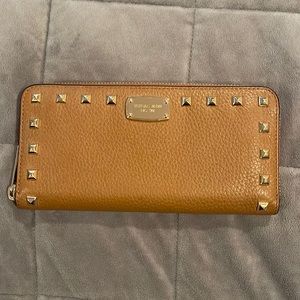 Michael Kors gold studded wallet gently used